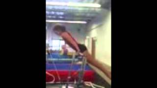 Megan's straddle cast to handstand