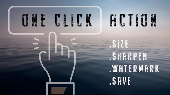 One Click Size, Sharpen, Watermark, and Saving Photoshop Action