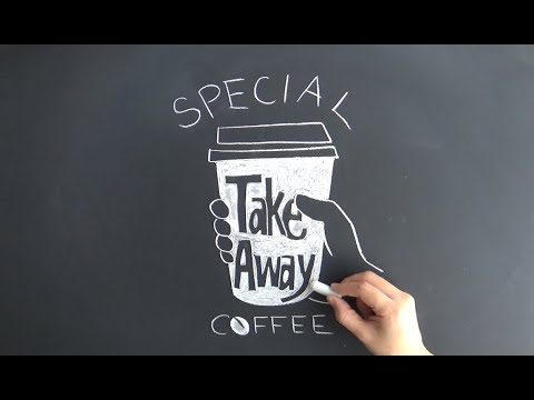 看板にも家カフェにも使えるチョークアート 黒板アートchalkart Chalklettering Youtube