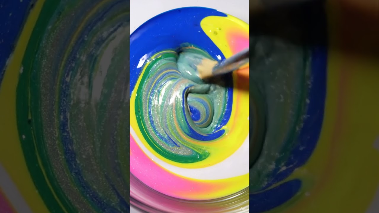 🎨 Mesmerizing Paint Swirl ASMR | Satisfying Color Mixing in Slow Motion | Relaxing Artistic 8K Video