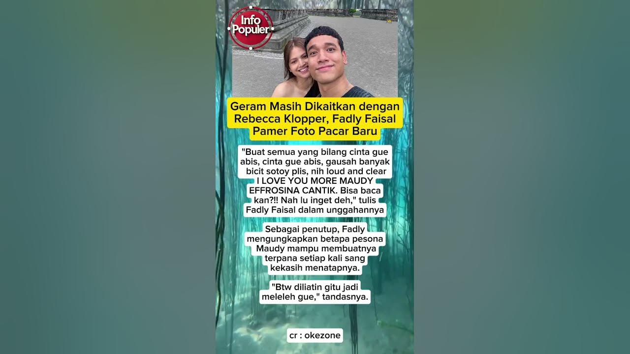 Fadly Faisal geran terus dihubungkan dengan Rebecca Klopper #fadlyfaisal #fuji #rebeccaklopper