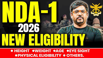 Eligibility Criteria for NDA 1 2026 | Age Limit, Qualification, Height | UPSC NDA Notification OUT!!