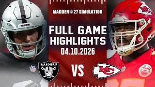 🔴LIVE🔴Las Vegas Raiders Vs Kansas City Chiefs Full Game Simulation Madden NFL 27 Oct 04, 2026