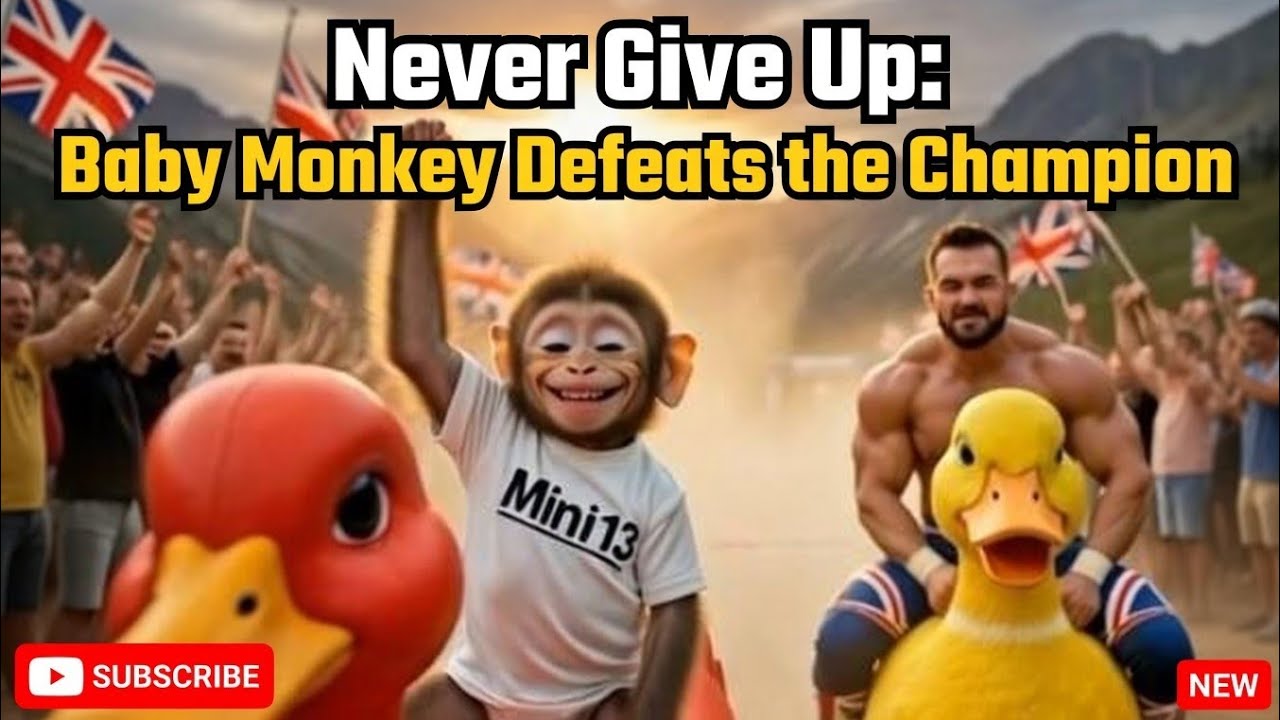 Never Give Up: Baby Monkey Defeats the Champion@MiniMonk3 