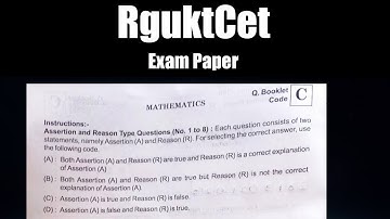 RguktCet2021 ExamPaper SetC #rguktcet2021 #rguktiiit