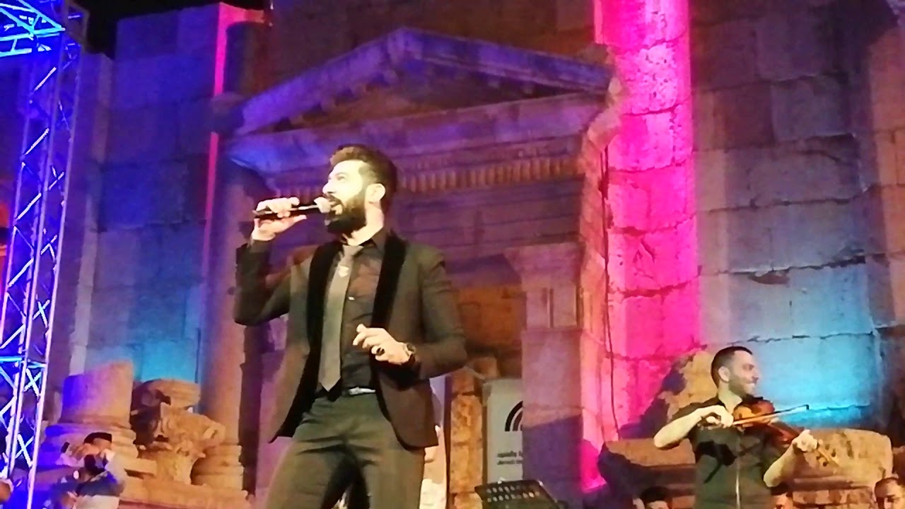 العراقي سيف نبيل لوخيروني بالبشر مهرجان جرش 2018 حفله وجمهور روعه