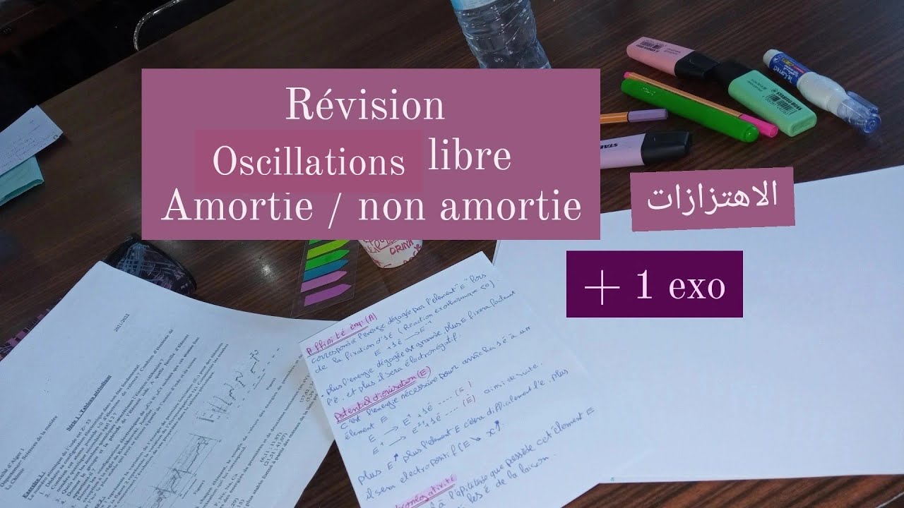 Révision oscillations ( libre amortie/ non amortie)