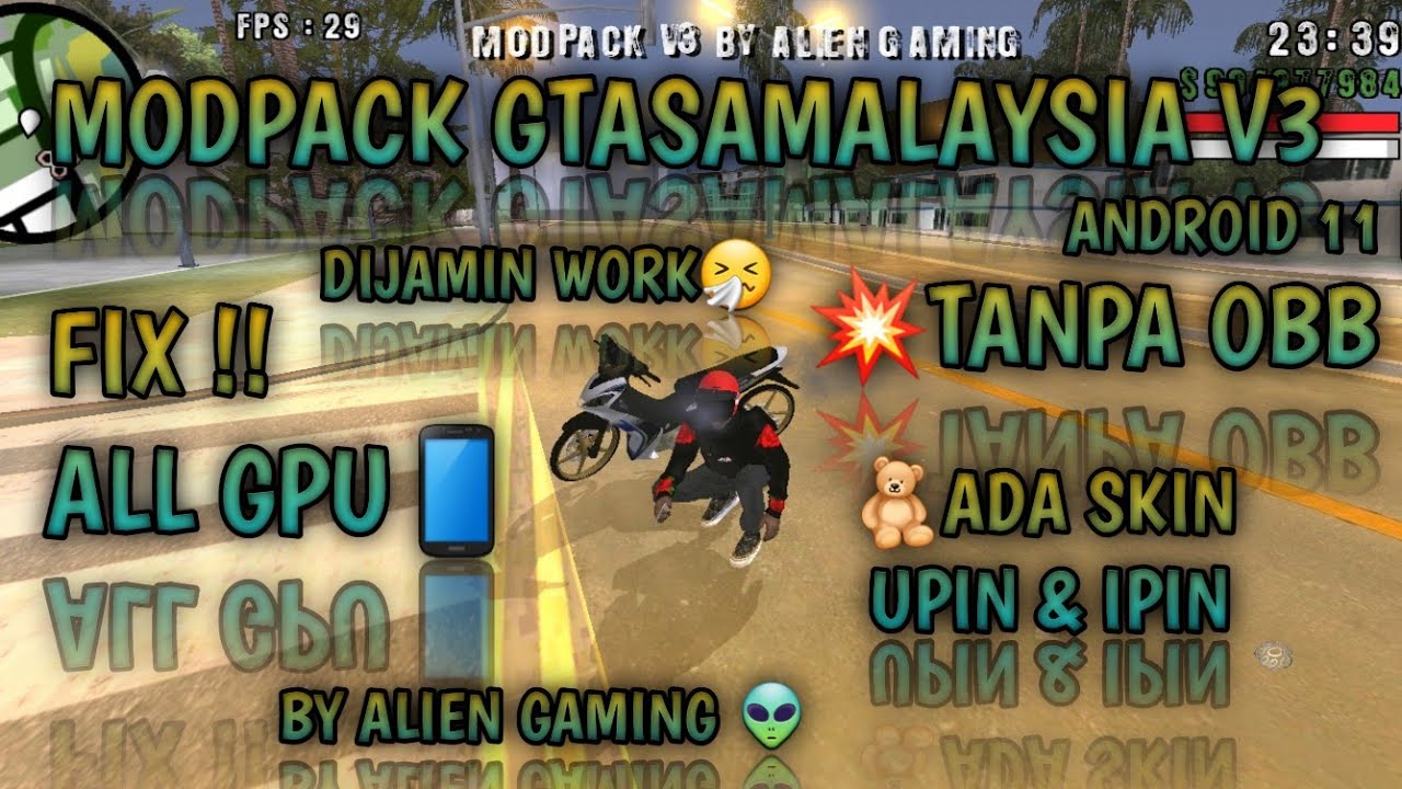 SHARE Modpack V3 Gta Sa Android Mod Malaysia 2026 By Alien Gaming 