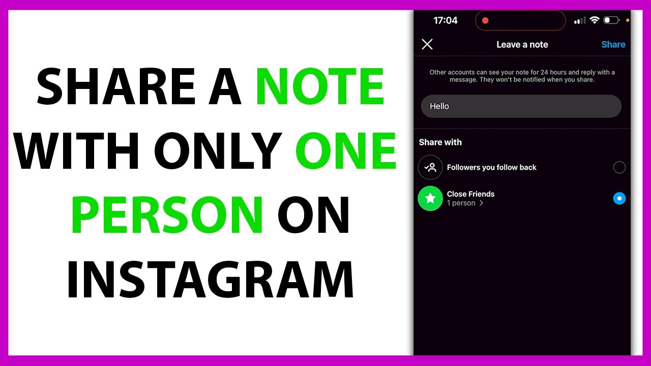 How to Share Notes With One Person on Instagram in 2025 - YouTube