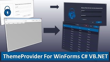 Theme/Style Default WinForms GUI Using JSON theme files - Theme Provider - C# VB.NET