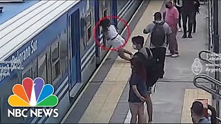 Watch: Woman Falls Underneath Moving Train And Miraculously Survives