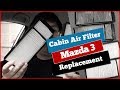 Mazda 3 Cabin Air Filter Change Replacement without Glovebox Removal