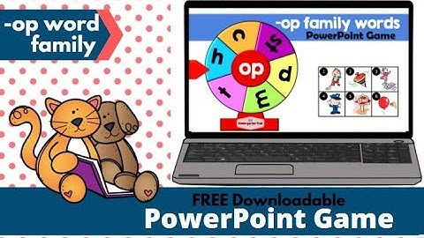 FREE PowerPoint Game | -op Word Family | CVC Reading Practice