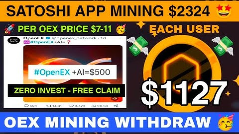 Core Dao $11 Oex Mining withdraw 🥳 new update | Satoshi app news today Cryptocurrency price live BTC