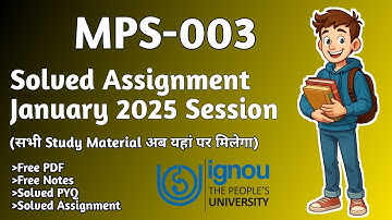 MPS-003 Solved Assignment January-2025 IGNOU University 