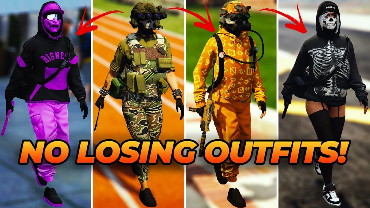 TRYHARD GTA 5 FEMALE OUTFITS How to Get Pink & Orange Joggers in GTA