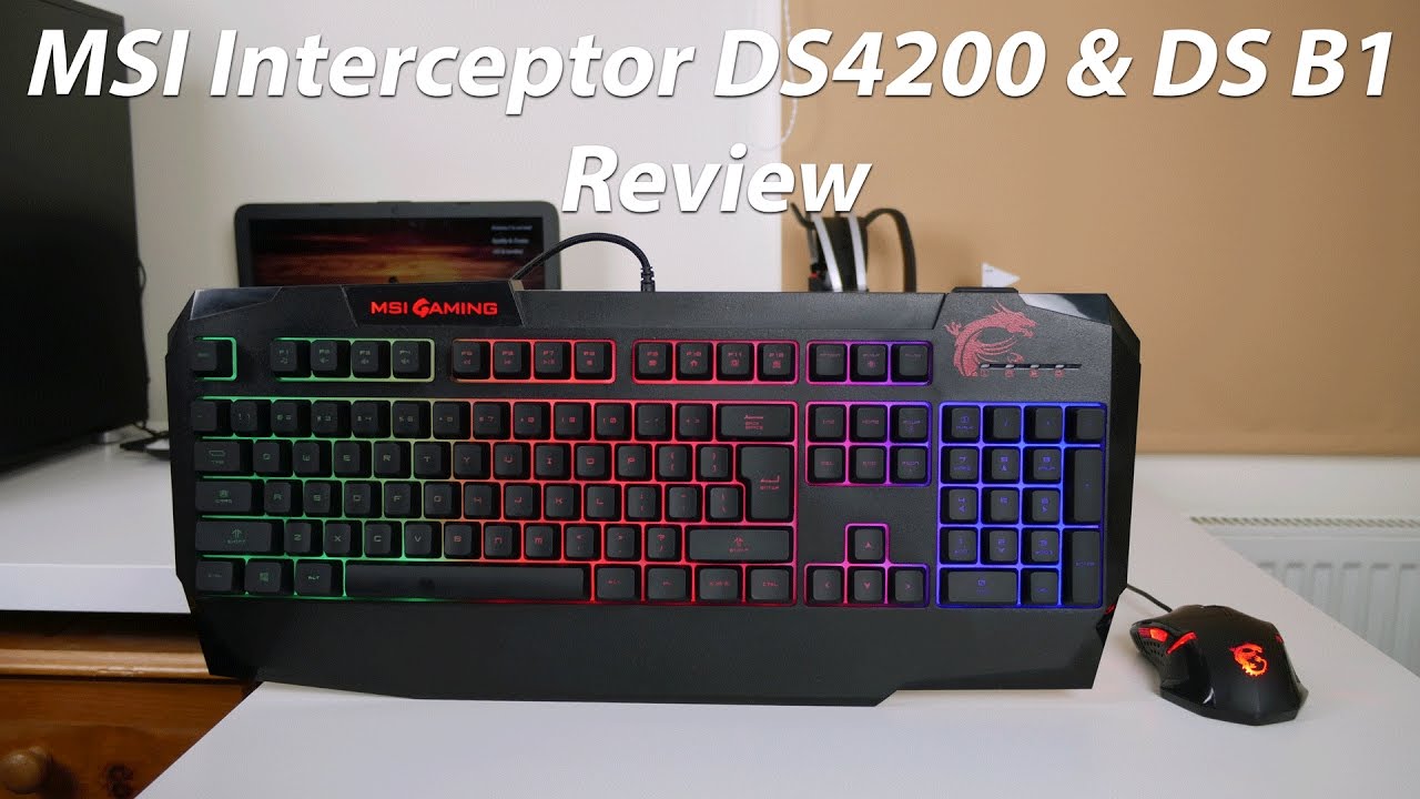 Brand New MSI Interceptor DS4200 PC Computer Gaming Keyboard Water Resistant 
