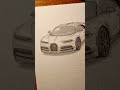 Bugatti Chiron sketch and realistic drawing #withdrawing #drawing #art #sketch #bugattichironsketch