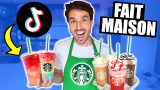 Je teste des recettes STARBUCKS DRINKS TIKTOK (partie 2)  CARL IS COOKING