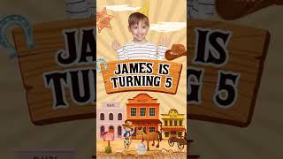 Cowboy country western birthday invitation video 1