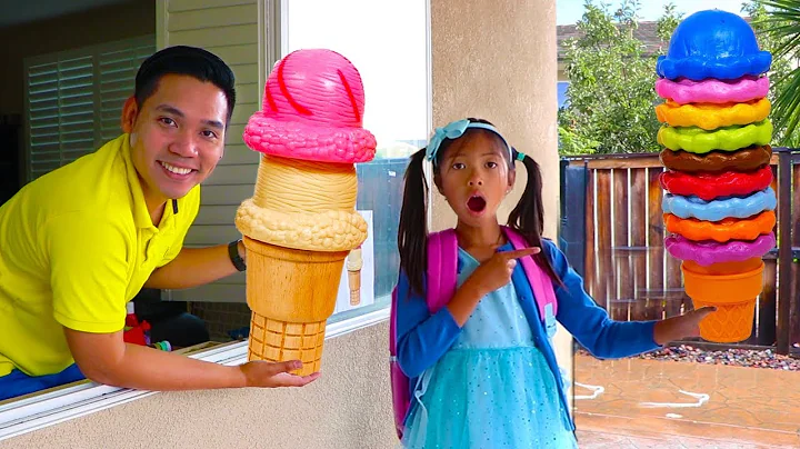 Wendy Pretend Play w/ Ice Cream Delivery Drive Thr...