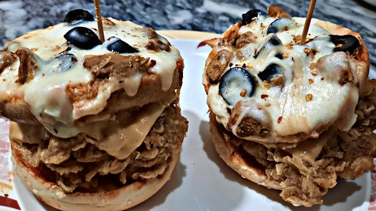 Pizza Zinger Burger new trend recipe by Samia Umar YouTube