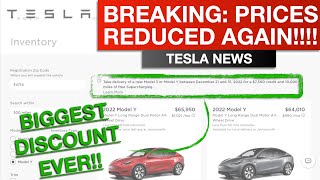 BREAKING: Tesla Reduces Prices AGAIN!! Biggest Discount Ever Offered - Available Right Now!!