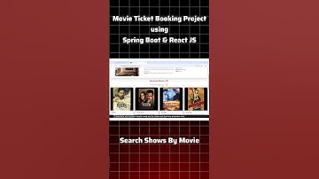 Movie Ticket Booking System | Spring Boot React Js Project #springboot #reactjs #springbootproject
