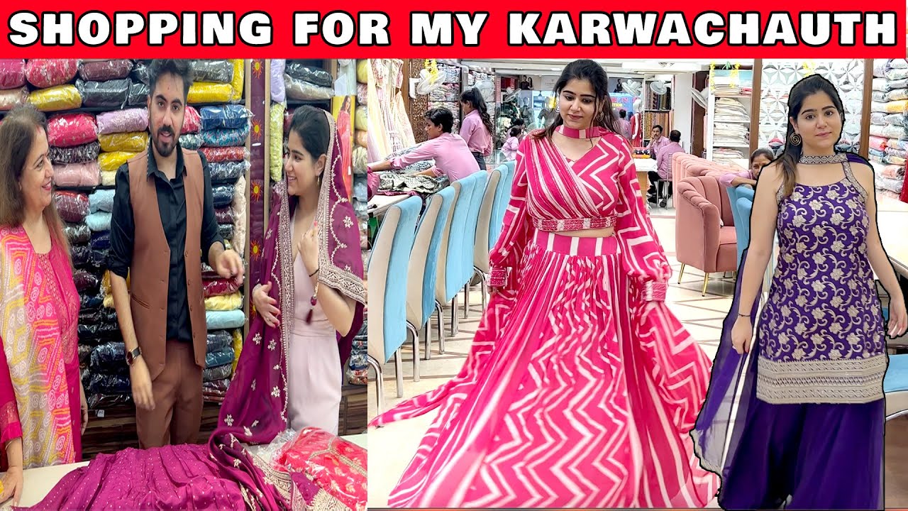 WEARING MOST STYLISH OUTFIT THIS KARWACHAUTH, WOW COLLECTION IN SHOWROOM | NISHI ATHWANI