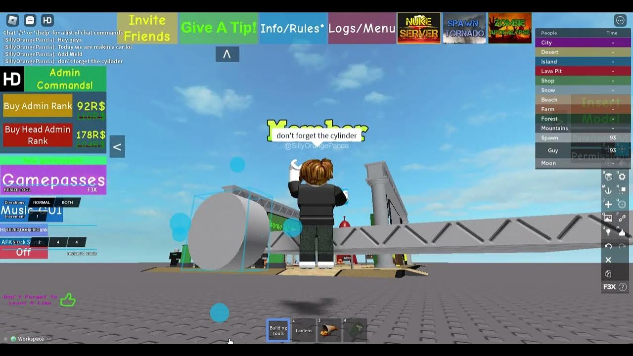 How to Build a Car in F3X Building Tools YouTube