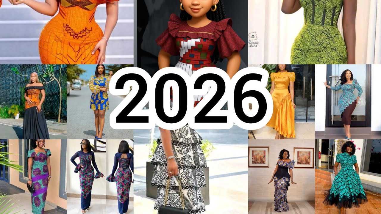 Самые модные и стильные модели платьев анкара / Длинные и короткие платья анкара / Модные модели ...