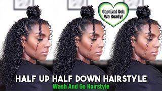 CANT CORNROW? No Problem! Flat Twist Half Up Half Down Hairstyle