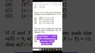 Past Paper 1 – CXC CSEC Mathematics January 2024 Question 8 #CSEC #CXC #CSECMathematics #CSECMath