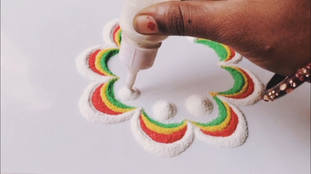 Big rangoli for beautiful | daily use rangoli | satisfying and ...