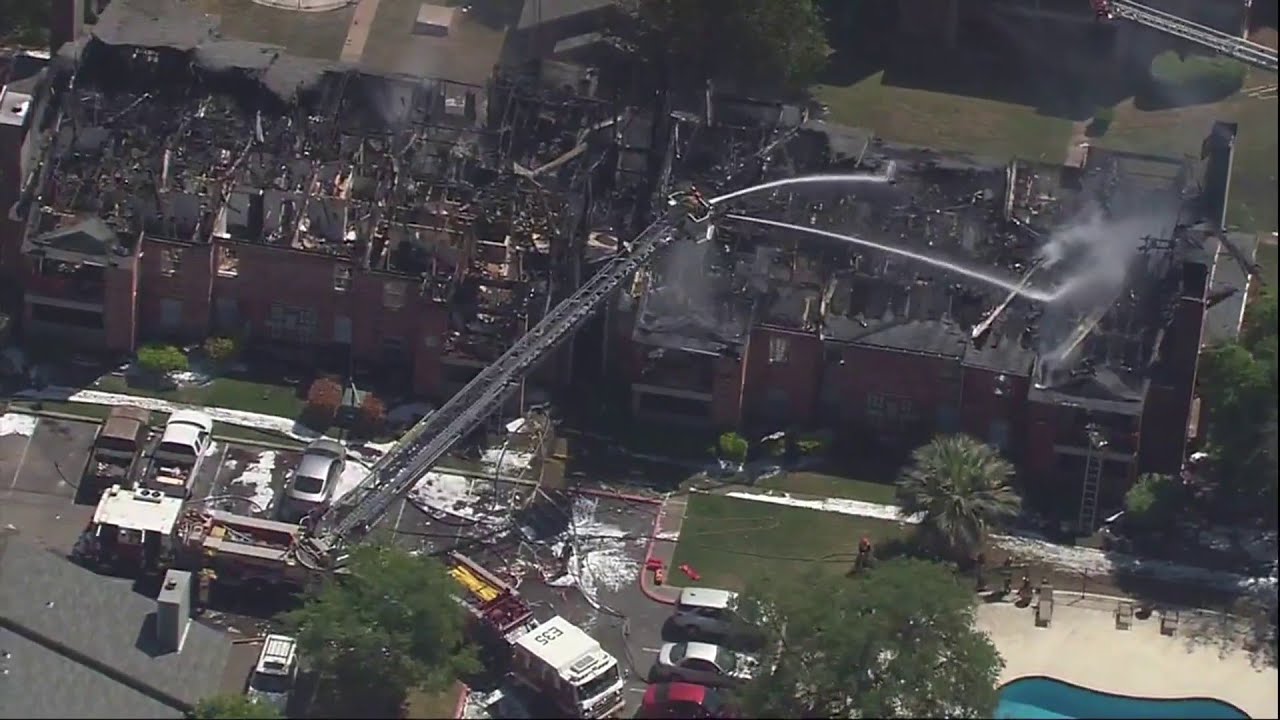 SKY 12 shows devastation caused by fire at West Side apartment complex ...