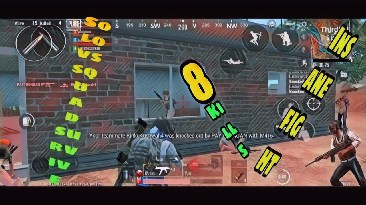 1 vs 4 squad survive and wipe pubg mobile lite - YouTube