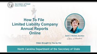 How to File LLC Annual Reports Online with the NC Department of the Secretary of State