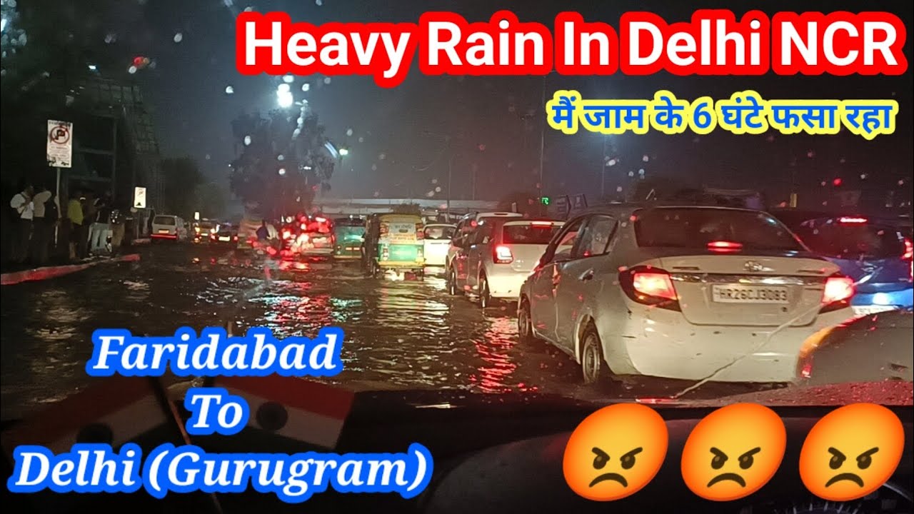 Heavy Rain In Faridabad Haryana And Delhi NCR Heavy Rain Heavy