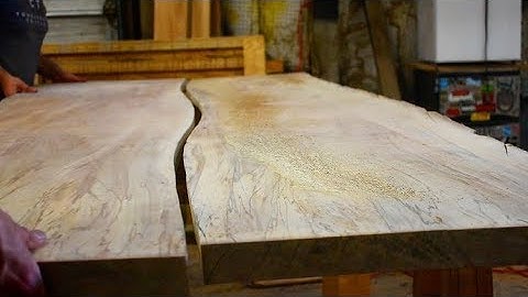 How to Make a Live Edge Table with Hairpin Legs || Modern Contemporary Rustic