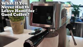 Compact Espresso Maker with Touchscreen &amp; Steam Wand