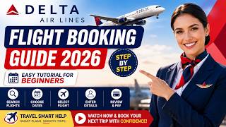 Delta Air Lines Flight Booking Guide 2026 ✈️  Step by Step Tutorial for Beginners
