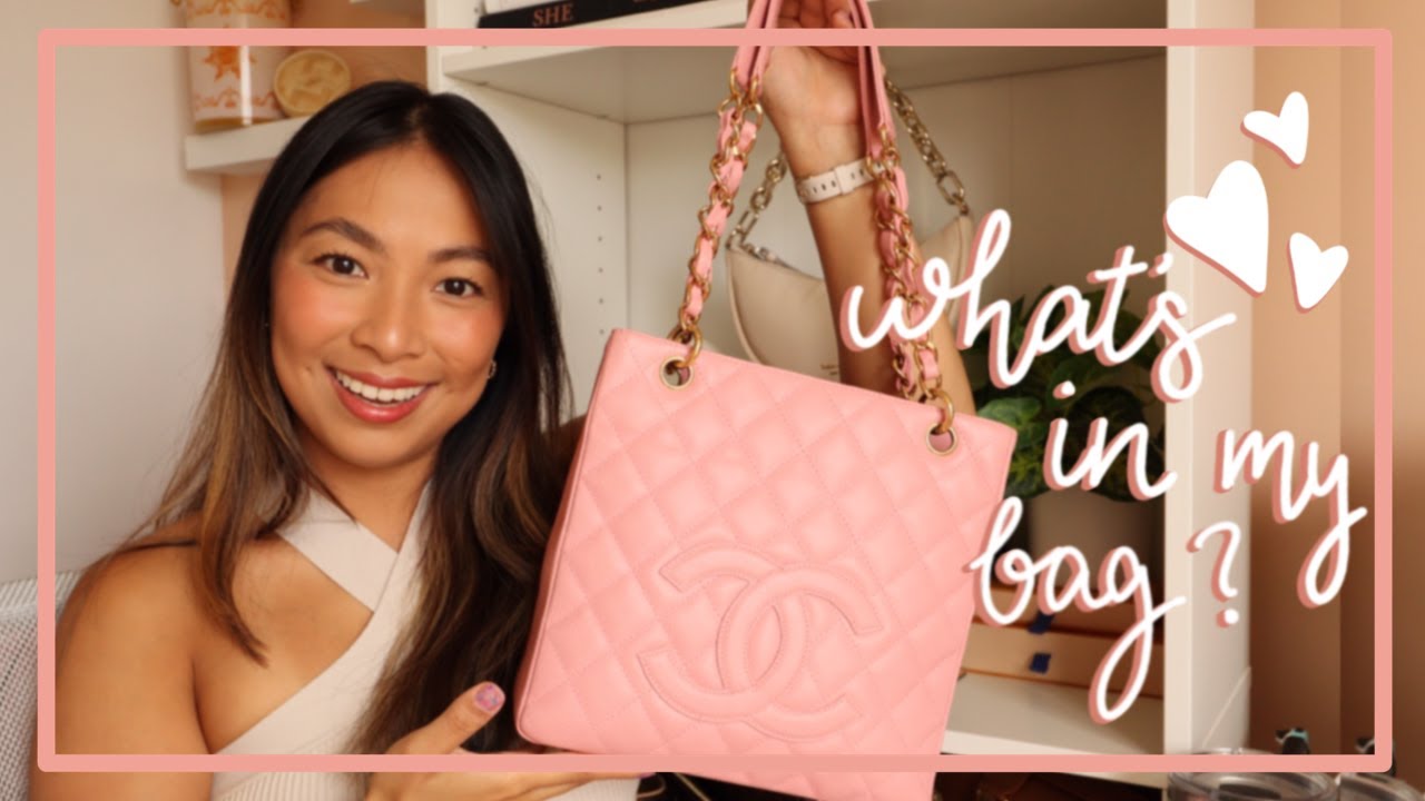 what's in my bag  Chanel Petite Shopping Tote 