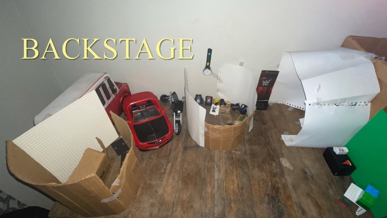 How to make the best backstage for WWE action figures - YouTube