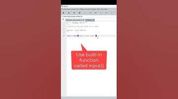 #Python How to get input from a User in Python?? #python #datascience #programming