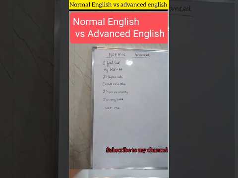 Normal English vs advanced english||English speaking daily#spokenenglish  #ytshorts#shorts