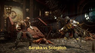 Baraka vs Scorpion - Mortal Kombat 11 PS5 Gameplay | Intense Fight & Fatality!