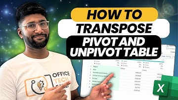 How to Transpose Data, Pivot and Unpivot in Excel Power Query Tutorials