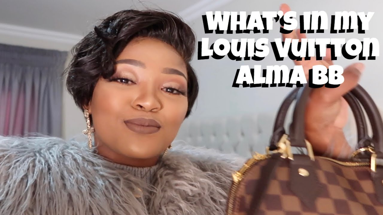 LV Alma BB |What&#39;s in my Bag +What Fits? | Review/Unboxing| South African YouTuber | Kgomotso ...