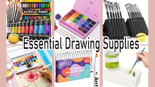 Essential Drawing Supplies || Useful drawing materials || Farjana Drawing Academy