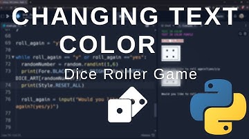 Beginner Python - Changing color with Colorama! (Dice Roller Game Tutorial)